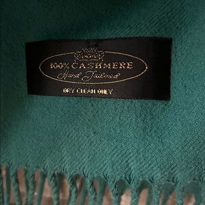 Cashmere Teal Fringe Scarf